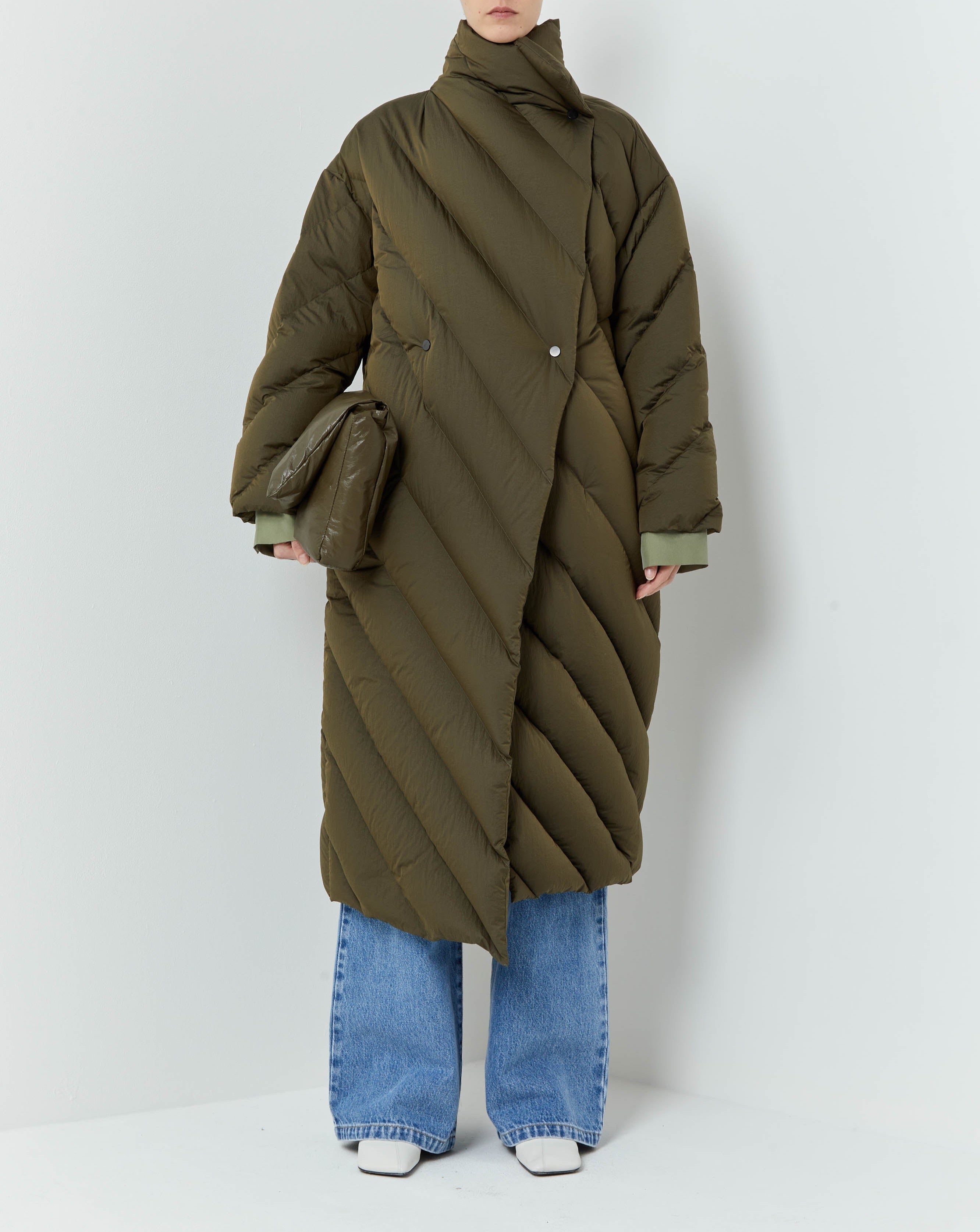 〓christian wijnants〓 GREEN WOOLチェックCOAT