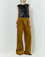 Afbeelding in Gallery-weergave laden, Christian Wijnants broek Pisha golden velour
