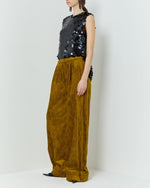 Afbeelding in Gallery-weergave laden, Christian Wijnants broek Pisha golden velour
