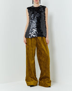 Afbeelding in Gallery-weergave laden, Christian Wijnants broek Pisha golden velour
