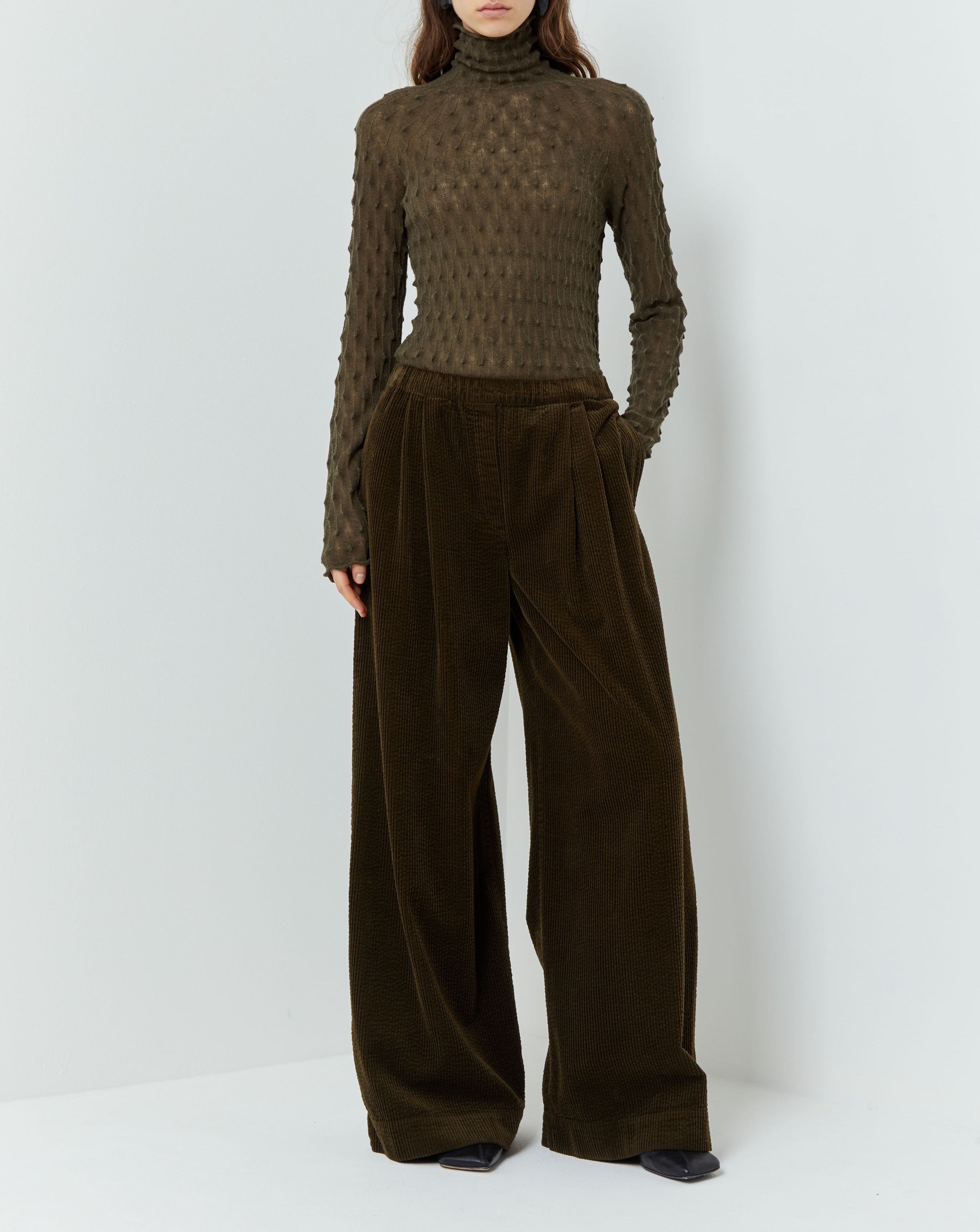 Christian Wijnants broek - olive moss